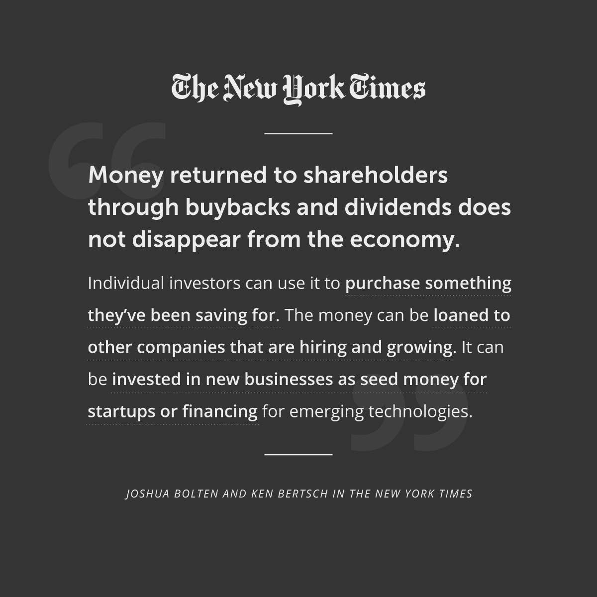 Business Roundtable New York Times quote graphic