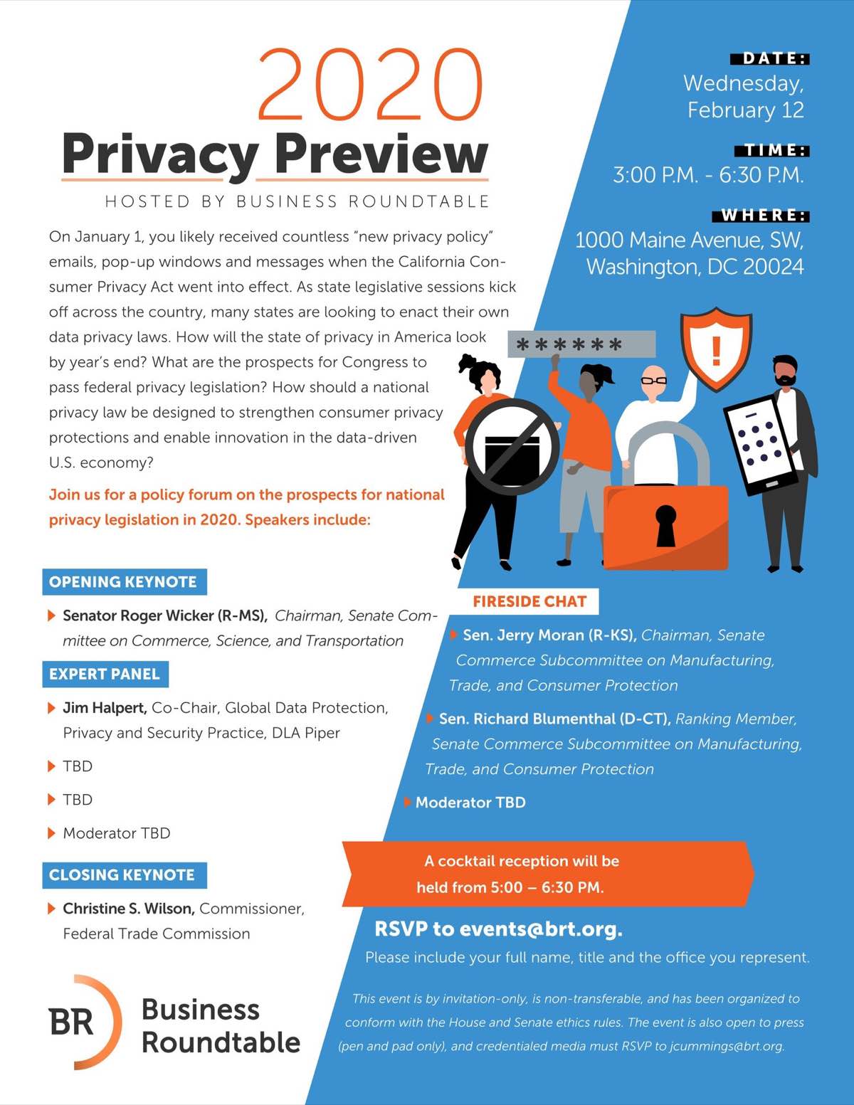 Business Roundtable privacy event invitation