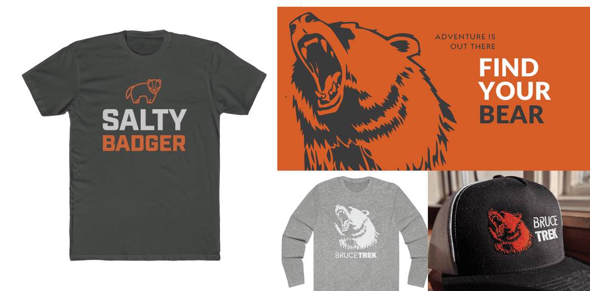 Brucetrek merchandise design