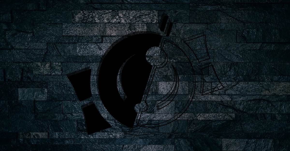 Satellite Black logo on a dark stone wall