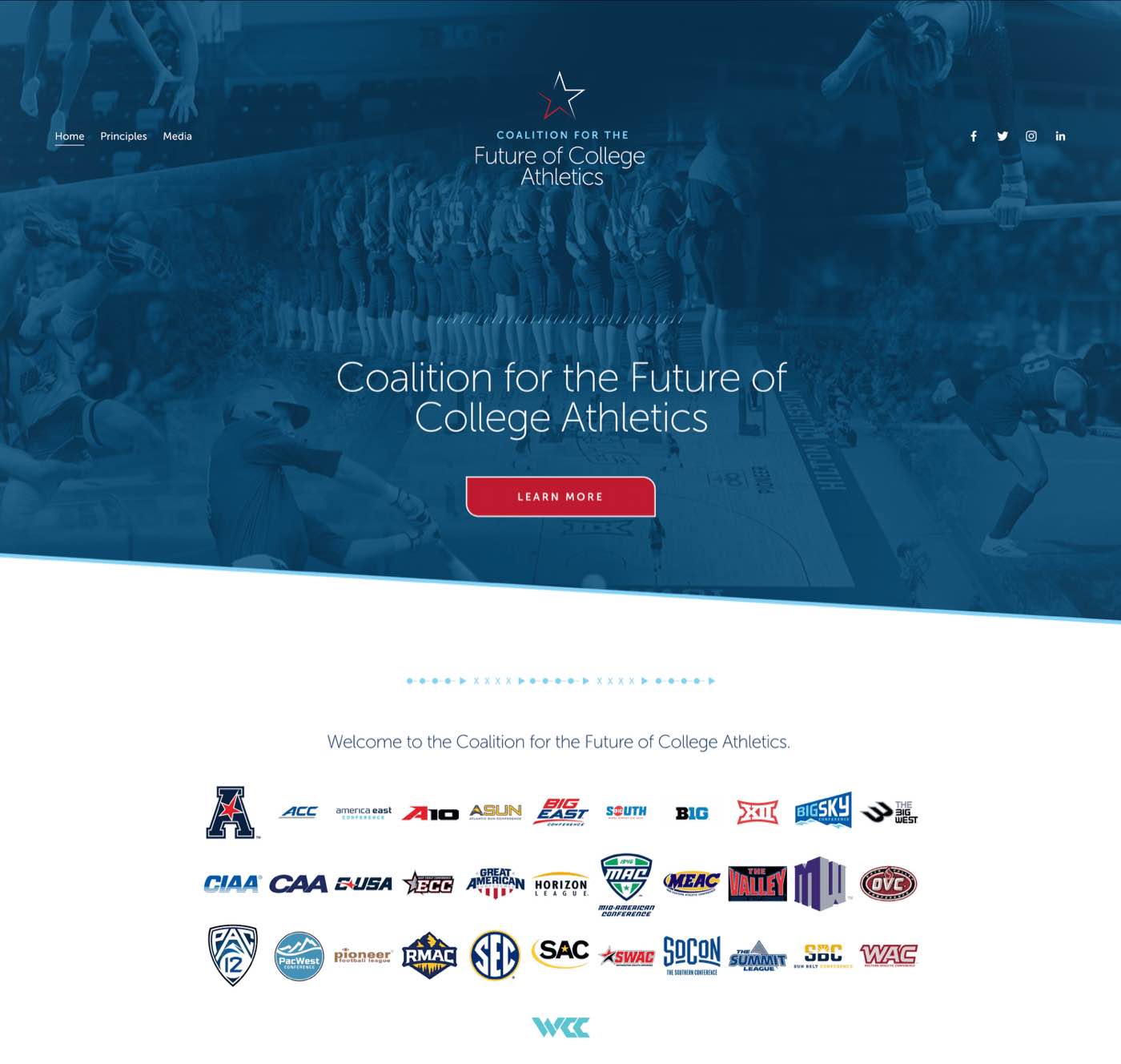 Coalition for the Future of College Athletics website