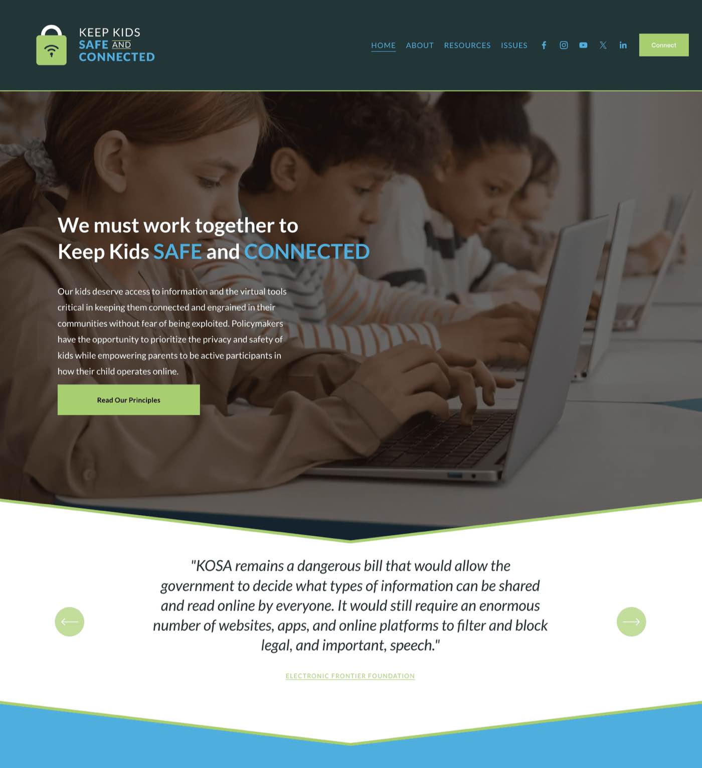 Keep Kids Safe and Connected website