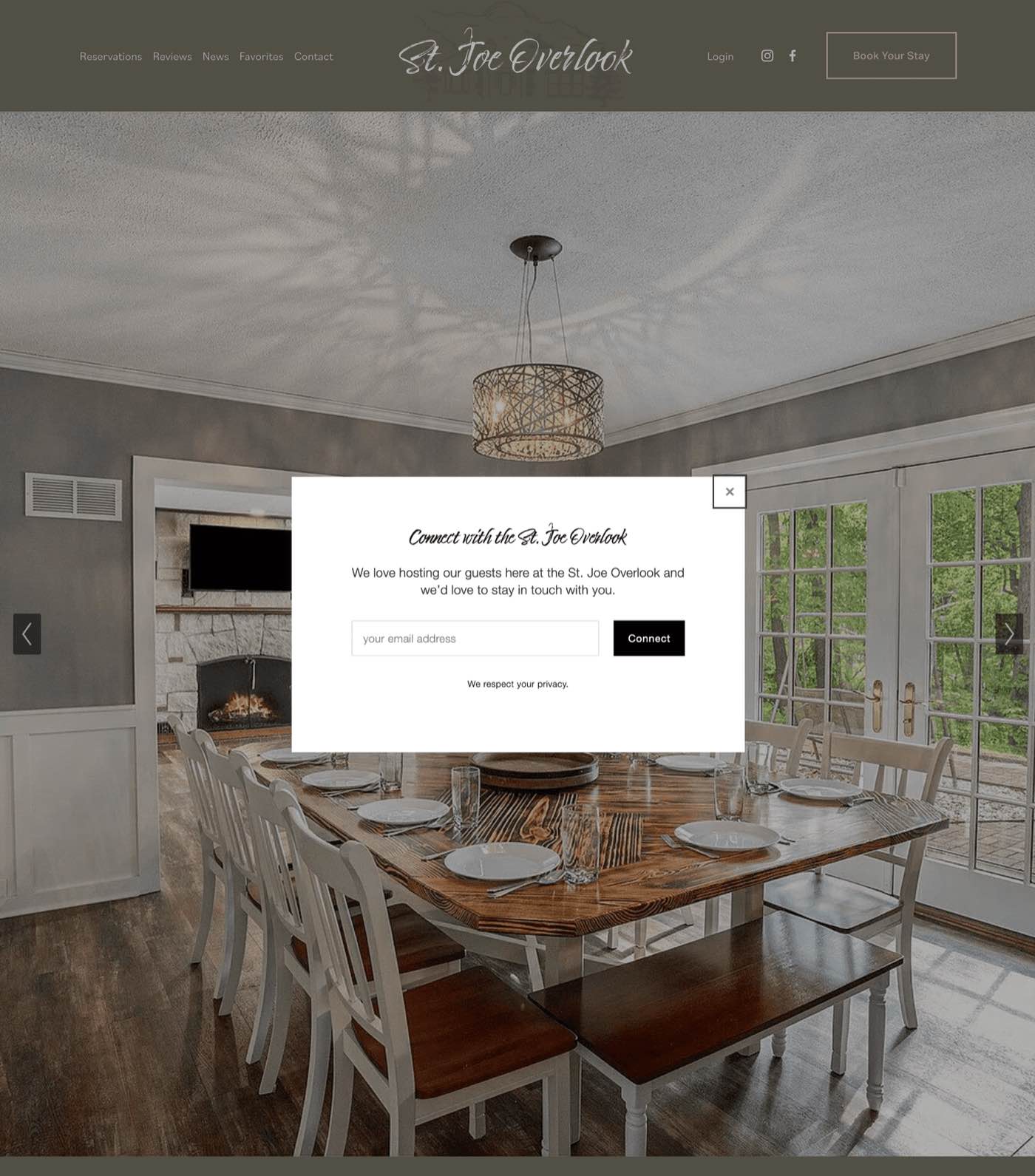 St. Joe Overlook vacation rental website